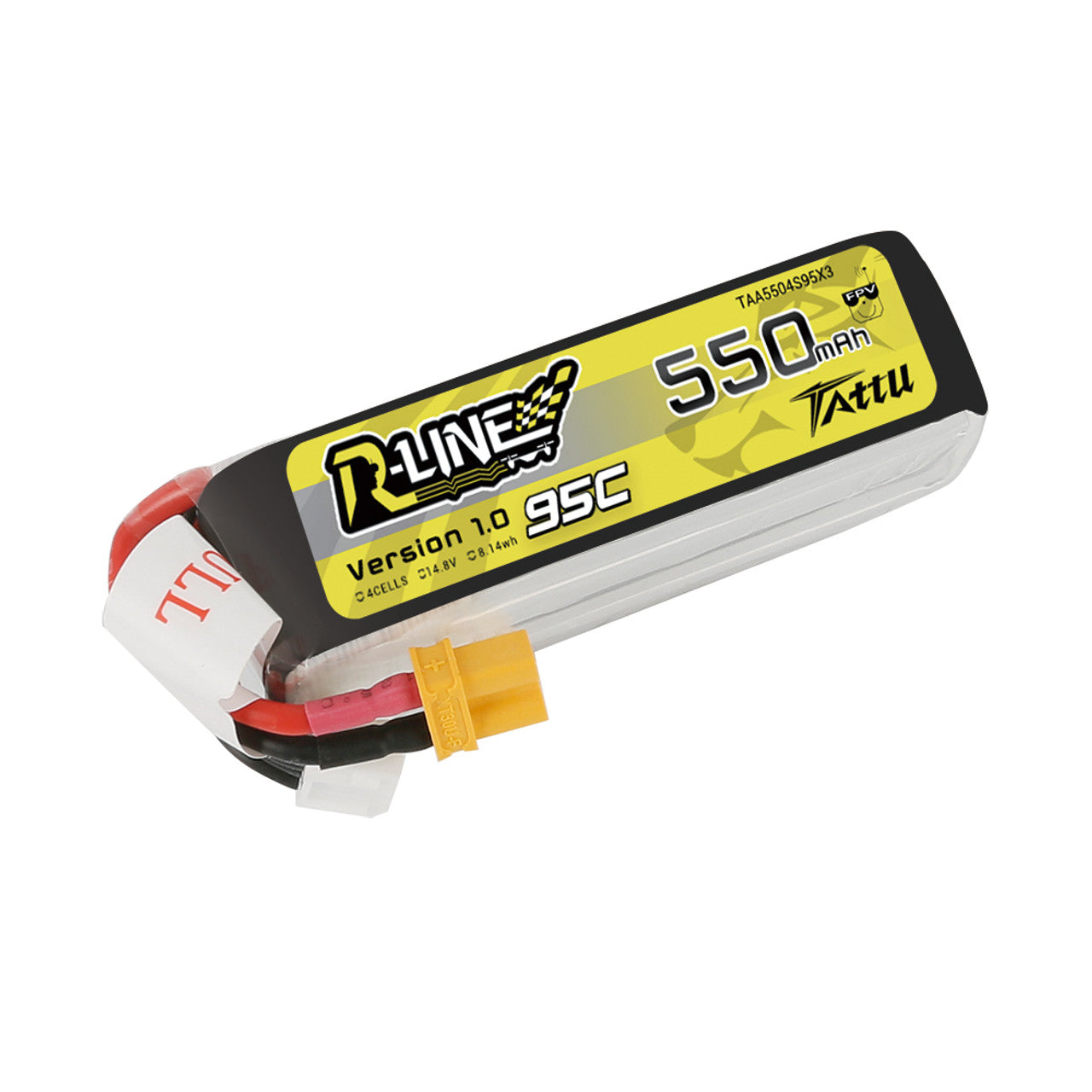 Tattu R-Line 550mAh 4S 95C LiPo Battery with XT30 Plug