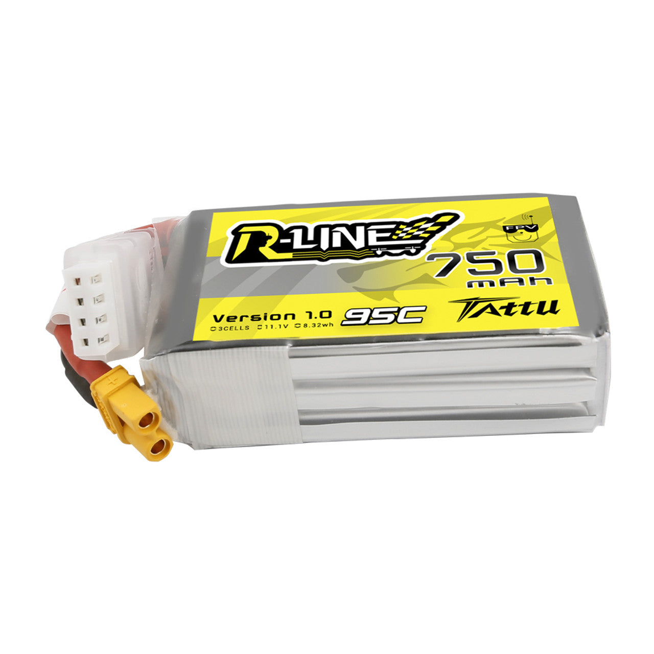 Tattu R-Line 750mAh 3S 11.1V 95C LiPo Battery with XT30 Plug