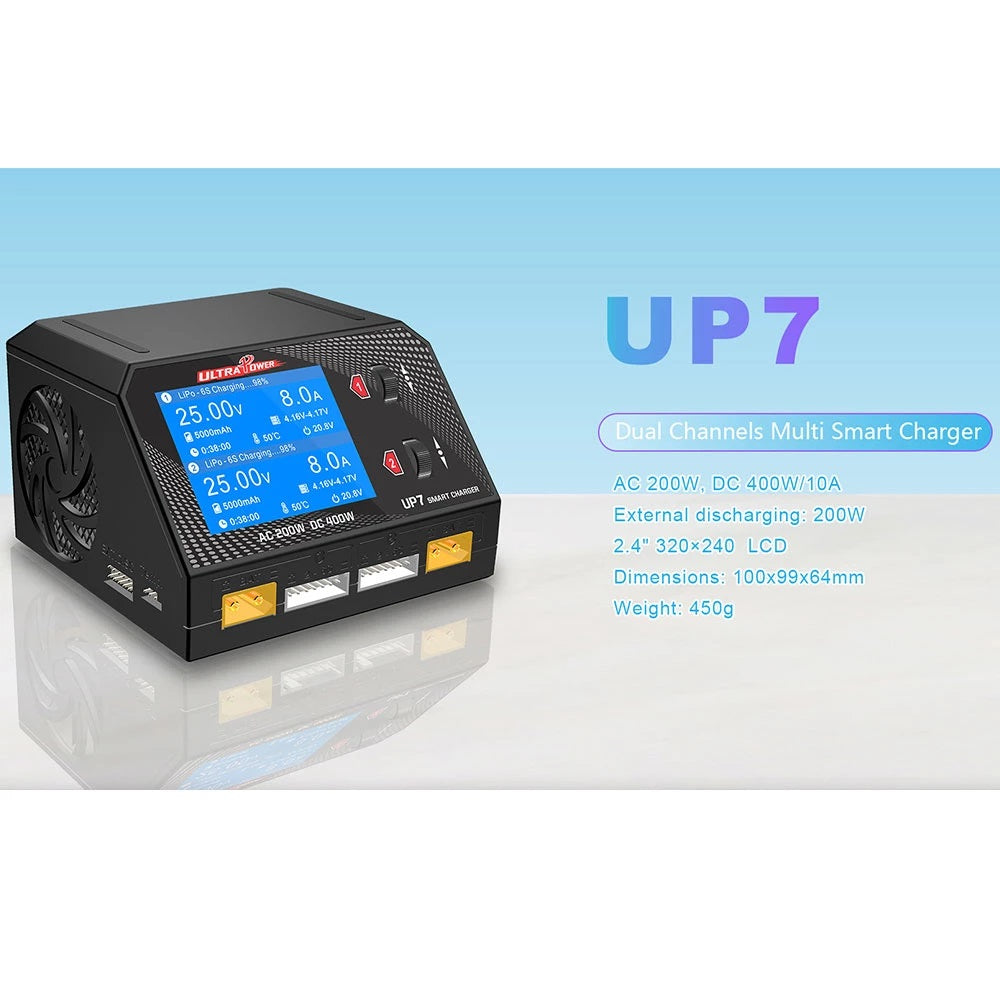ULTRA POWER UP7 AC/DC DUAL CHANNEL 10A 400W SMART BALANCE CHARGER