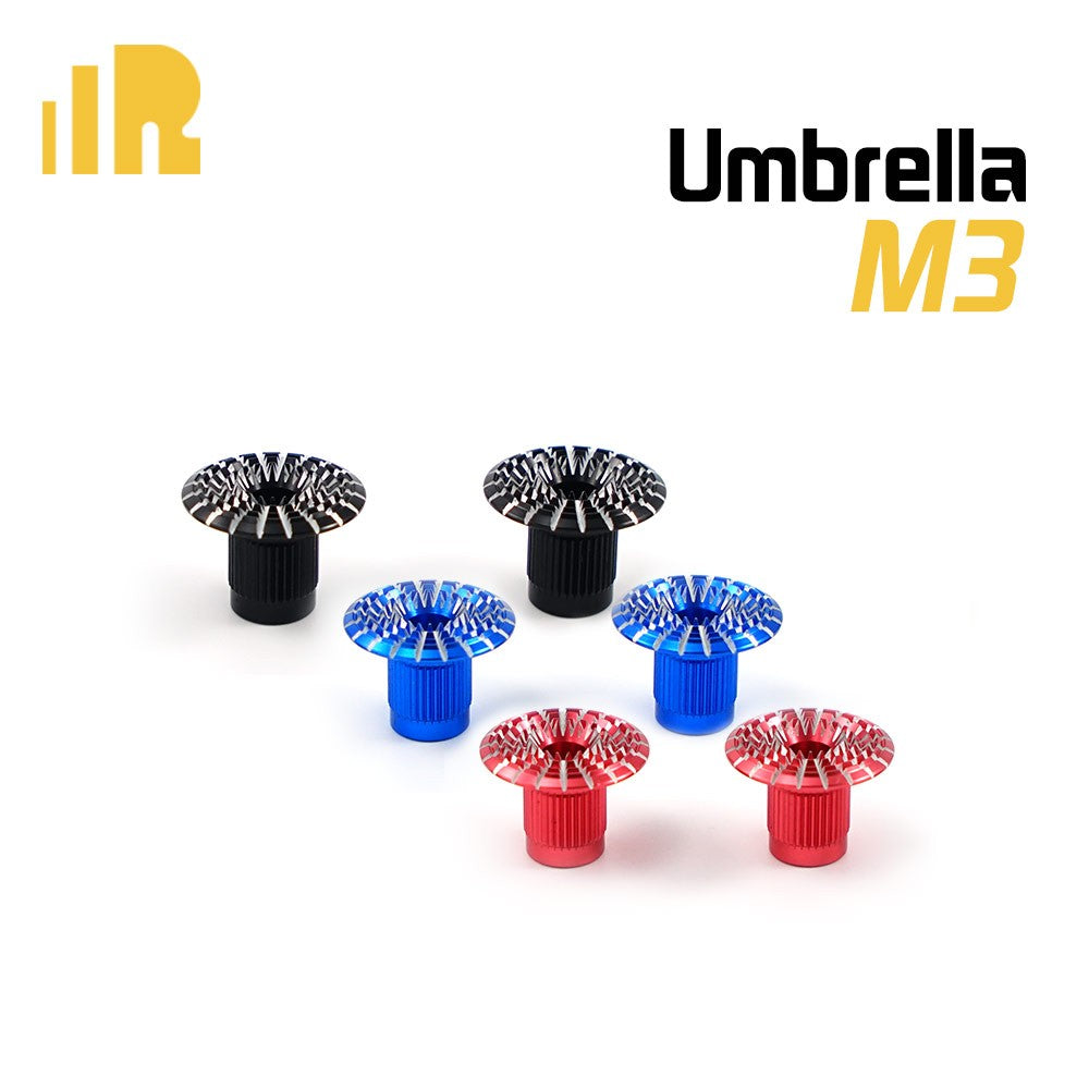 FrSky 3D M3 Aluminum Gimbal Stick End - Umbrella Style - Blue