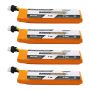 CNHL MiniStar HV 500mAh 3.8V 1S 75C LiPo Battery with BT2.0 Plug (4 Pack)