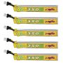 CNHL Pizza Series 350mAh 3.8V 1S 75C LiPo Battery with BT2.0 Plug (5 Pack)
