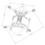 H4 600mm Reptile Carbon Fiber Folding Quadcopter Frame  with Landing Gear