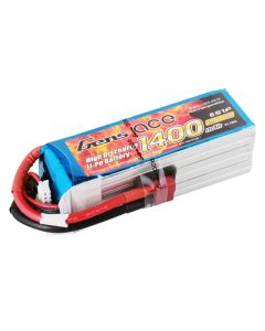 Gens Ace 1400mAh 22.2V 40C 6S1P Lipo Battery Pack with xt60 connector