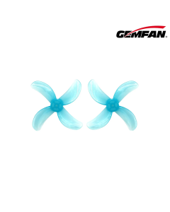 GEMFAN 1609-4 40MM QUAD-BLADE 1.5MM SHAFT PROPELLERS - (4CW+4CCW) Clear Blue