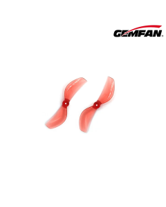 GEMFAN 45MM-2 BI-BLADE 1MM SHAFT PROPELLERS - (4CW+4CCW) Clear Red