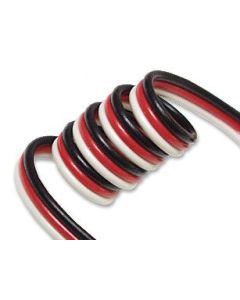 Flat 26AWG servo wire 1 mtr (R/B/W)