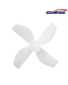 GEMFAN 35MM DURABLE QUAD-BLADE PROPELLERS 1MM SHAFT (4CW+4CCW) - MILKY WHITE