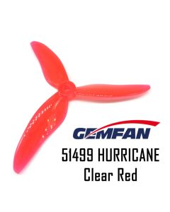 Gemfan Hurricane 51499 Tri-Blade Props (2CW+2CCW) Clear Red