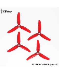 HQ Durable Prop 4X4.3X3V1S (2CW+2CCW)-Poly Carbonate Color Light Red