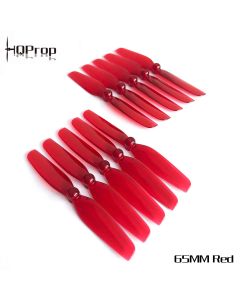 HQ Micro Prop 65MM (5CW+5CCW)-Poly Carbonate-1.5MM Shaft RED