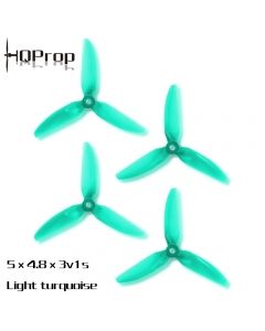 HQ Durable Prop 5X4.8X3V1S (2CW+2CCW) Color Light Turquoizes Poly Carbonate