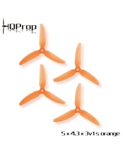 HQ Durable Prop 5X4.3X3V1S (2CW+2CCW) Poly Carbonate Color Light Orange