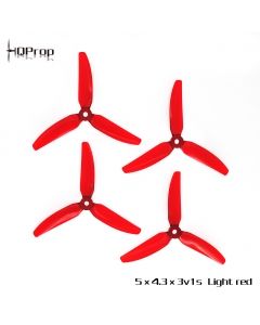 HQ Durable Prop 5X4.3X3V1S (2CW+2CCW)-Poly Carbonate Color Light Red