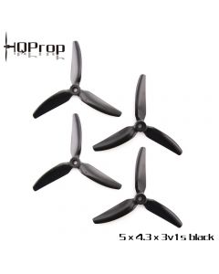 HQ Durable Prop 5X4.3X3V1S (2CW+2CCW)-Poly Carbonate Color Black