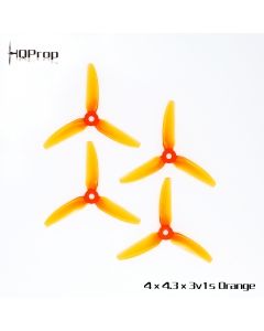 HQ Durable Prop 4X4.3X3V1S (2CW+2CCW)-Poly Carbonate Color Light Orange