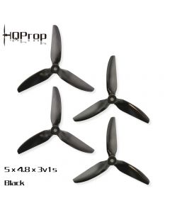 HQ Durable Prop 5X4.8X3V1S (2CW+2CCW) Color Black Poly Carbonate