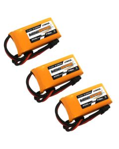 CNHL MiniStar 350mAh 11.1V 3S 70C LiPo Battery with XT30 Plug (3 Pack)
