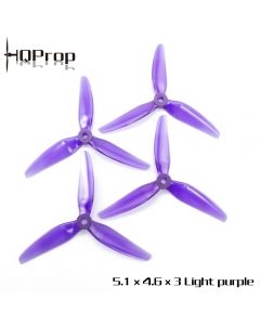 HQ Durable Prop 5.1X4.6X3 (2CW+2CCW)-Poly Carbonate-POPO Color Light Purple