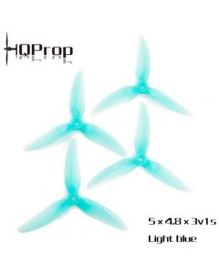 HQ Durable Prop 5X4.8X3V1S (2CW+2CCW) Color Light Blue Poly Carbonate