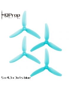 HQ Durable Prop 5X4.3X3V1S (2CW+2CCW)-Poly Carbonate Color Blue