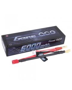 Gens Ace 6000mAh 7.4V 70C 2S1P Hardcase Lipo Battery Pack 10# with 4.0mm bullet to Deans Plug  2