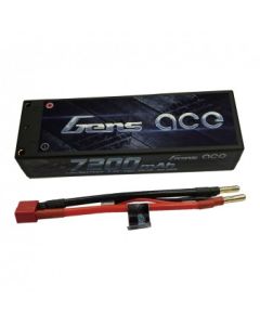 Gens ace 7200mAh 7.4V 70C 2S1P HardCase Lipo Battery 10# with Deans plug