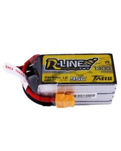 Tattu R-Line 1300mAh 18.5V 95C 5S1P LiPo Battery with XT60 Plug