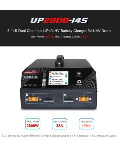 UP2800-14S 2X1400W 28A 6-14S LiPo/LiHV Battery UAV Drone Charger